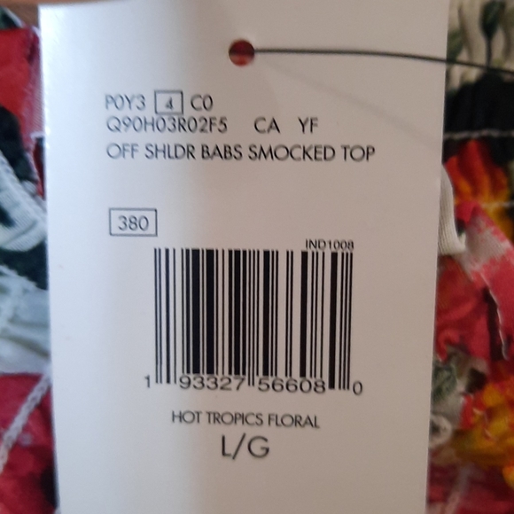 2 for $15 Guess floral off the shoulder top - Picture 5 of 5